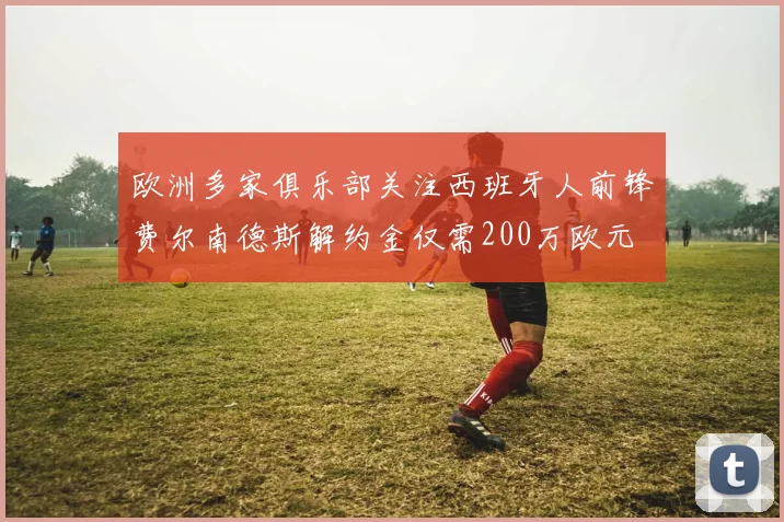欧洲多家俱乐部关注西班牙人前锋费尔南德斯解约金仅需200万欧元